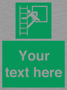 Custom Emergency Escape Ladder Sign